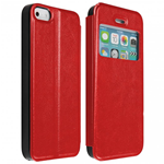 Custodia in Ecopelle Slim View con Holder Rossa per Apple iPhone 5 / 5S