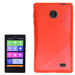 Custodia in TPU S-Line Rosso per Nokia X+