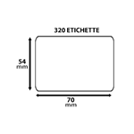 320 Etichette multiuso Label Writer OEM 99015 Larghezza 70mm x Altezza 54mm per DYMO