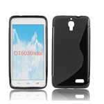 Custodia in TPU Nero S-Line per Alcatel One Touch Idol (6030)