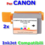 Cartuccia GCBJ-15C Colore conf. 2pz Compatibile/Rigenerata x Canon Bubble Jet i70 / i80