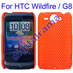 Custodia in PVC Ultra Sottile Forata Bulk Orange/Arancio x HTC G8 / Wildfire