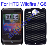 Custodia in PVC Ultra Sottile Forata Bulk Black/Nero x HTC G8 / Wildfire