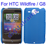 Custodia in PVC Ultra Sottile Forata Bulk Baby Blue/Turchese x HTC G8 /  Wildfire
