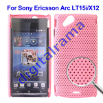 Custodia in PVC Ultra Sottile Forata Bulk Lite Pink/Rosa chiaro x Sony Ericsson Xperia Arc LT15i / X12