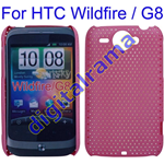 Custodia in PVC Ultra Sottile Forata Bulk Pink/Rosa x HTC G8 / Wildfire
