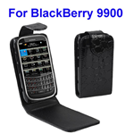 Custodia in Ecopelle di Coccodrillo Nero x BlackBerry 9900 / Slider 9930