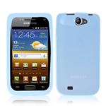 Custodia in Silicone Azzurro per Samsung i8150 Galaxy W