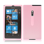 Custodia in Silicone Rosa per Nokia Lumia 800