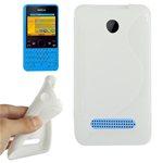 Custodia in TPU S-Line Bianco per Nokia Asha 210