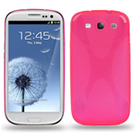 Custodia in TPU a X Fucsia per Samsung i9300 Galaxy S3 / SIII