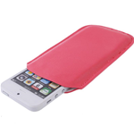 Custodia in ecopelle rosa fucsia sacchetto universale per smartphone fino a 4.7 pollici