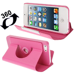 Custodia Ecopelle Rosa con Holder 360° x Apple iPhone 5