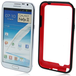 Cover/Bumper in TPU Bicolore Rosso/Nero x Samsung Galaxy Note II / N7100