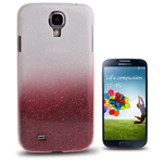 Custodia in PVC Bianco Sfumato Rosa Trasparente x Samsung Galaxy S4 / i9500 / i9505