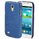 Custodia in PVC Blu Glitterato per Samsung Galaxy S4 Mini / i9190 / i9192 / i9195