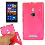 Custodia in TPU Fucsia S-Line per Nokia Lumia 925