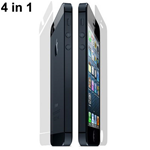Pellicola per Apple iPhone 5 & 5S, Fronte & Retro 4 pz Separati in 1 proteggischermo e antigraffio
