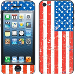 Pellicola per iPhone 5 & 5S Decorativa Fronte Retro Bandiera Americana