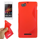 Custodia in TPU S-Line Rosso per Sony Xperia M / C1904 / C1905