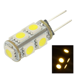 Lampadina 9 LED 5050 SMD G4 Bianchi Luce Calda 12V