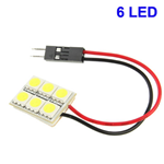 Lampadina 6 LED 3014 SMD Bianchi Luce Fredda 12V per interno Automobile