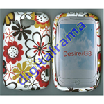 Custodia in TPU Bulk White/Bianco Flower/Fiori 03 x HTC G8 / Desire / Wildfire