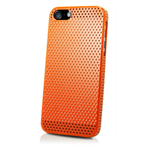 Custodia in PVC Ultrasottile Arancio Forato x Apple iPhone 5