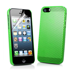 Custodia in PVC Forato Ultrasottile Verde + Pellicola x Apple iPhone 5