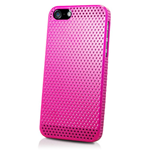 Custodia in PVC Ultrasottile Fucsia Forato per Apple iPhone 5