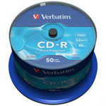 50 CD-R 52x Datalife Verbatim Extra Protection 700MB 80Min